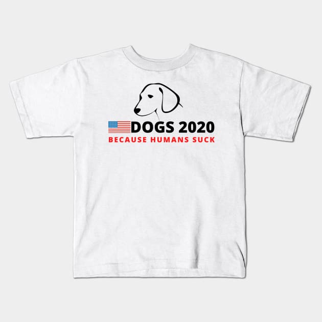 Dogs 2020 - Funny Election Campaign Kids T-Shirt by Moshi Moshi Designs